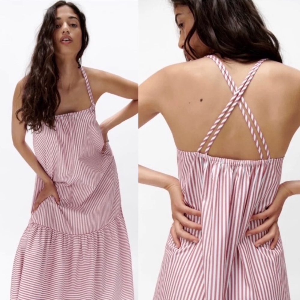 Zara Striped Red & White maxi